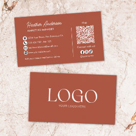 Cartão De Visita Código QR do Logotipo da Empresa Personalizado Mod