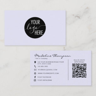 Cartão De Visita Código QR do logotipo da empresa profissional Lave