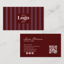 Código QR do Logotipo da Pâtisserie com Listras Bu