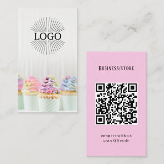 Cartão De Visita Código QR do logotipo de foto do produto