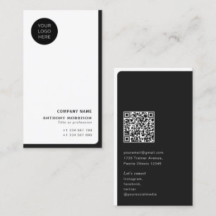 Cartão De Visita Código QR do logotipo de rede da empresa profissi