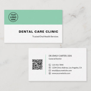 Cartão De Visita Código QR do Logotipo do Dentista da Clínica Odont