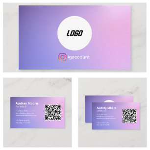 Cartão De Visita Código QR do Logotipo dos Serviços de Esteticista