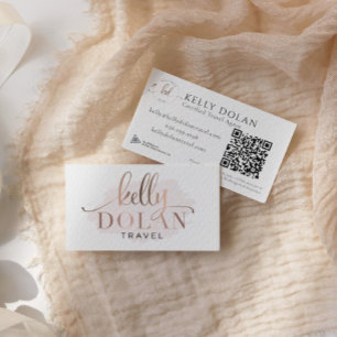 Cartão De Visita Código QR do logotipo Elegante profissional