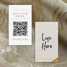 Código QR do Logotipo em Ouro Branco Moderno Deixe
