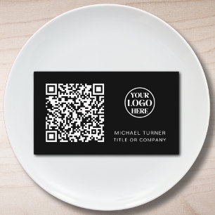 Cartão De Visita Código QR do Logotipo Empresarial Profissional Mod