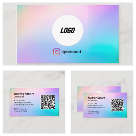 Cartão De Visita Código QR do Logotipo Esteticista