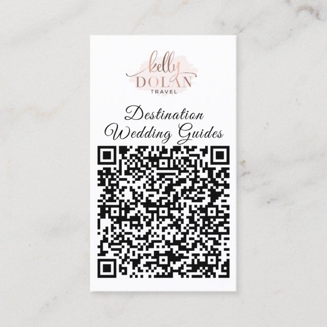 Cartão De Visita Código QR do logotipo frente e verso (Frente)