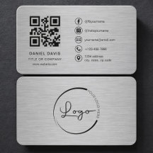 Código QR do Logotipo Metálico da Empresa