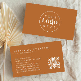 Cartão De Visita Código QR do logotipo personalizado da empresa Ter
