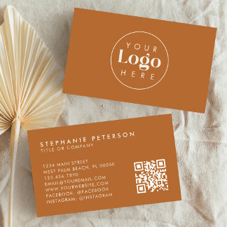Cartão De Visita Código QR do logotipo personalizado da empresa Ter