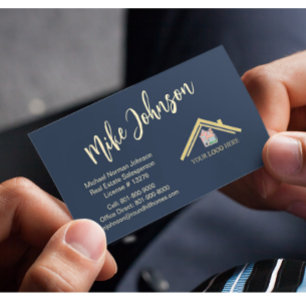 Cartão De Visita Código QR do Logotipo Profissional Imobiliário Mod