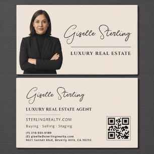 Cartão De Visita Código QR do Luxury Imobiliário