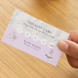 Cartão De Visita Código QR do Promocional de Lealdade do Bake Baker