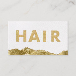 Cartão De Visita Código QR do Promocional Stylist do Cabelo Dourado