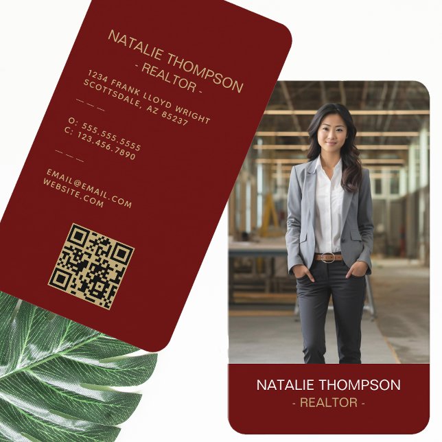 Cartão De Visita Código QR do Realer de Imobiliário Profissional Ne (Criador carregado)