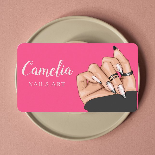 Cartão De Visita Código Qr do Salão de Arte Nele Preto Profissional (Criador carregado)