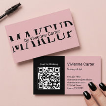 Código QR do Salão de Artista de Maquiagem Rosa Pr