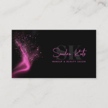 Código QR do Salão de Beleza Monograma Preto Neon 