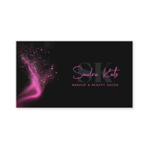 Código QR do Salão de Beleza Monograma Preto Neon 