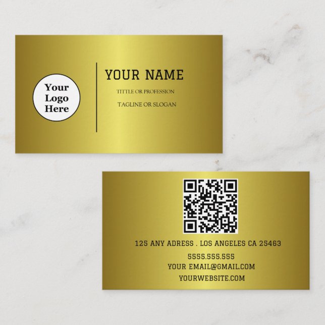 Cartão De Visita Código QR do Script de Caligrafia do Boho Beige (Frente/Verso)