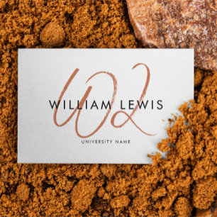 Cartão De Visita Código QR do Script Terracotta do Estudante forman