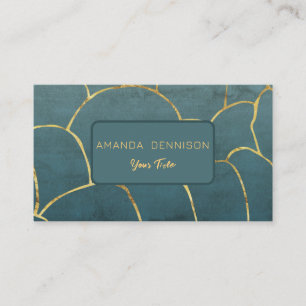 Cartão De Visita Código QR do tesouro de Abstrato submarino