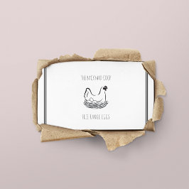 Cartão De Visita Código QR dos ovos de galinha do quintal