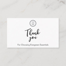 Cartão De Visita Código QR duplo minimalista Obrigado por inserir p