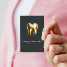 Código QR Elegante Dourado da Clínica Dentista Den