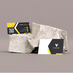 Cartão De Visita Código Qr Elegante Moderno