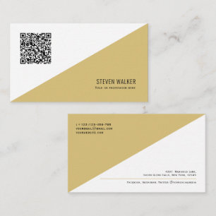 Cartão De Visita Código QR Empresa profissional moderna minimalist