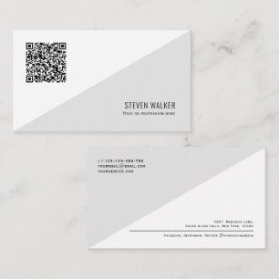 Cartão De Visita Código QR Empresa profissional moderna minimalist