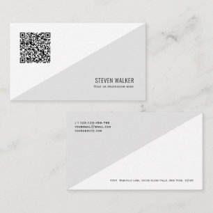Cartão De Visita Código QR Empresa profissional moderna minimalist