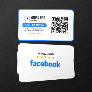 Cartão De Visita Código QR Escaneável de Avaliação de 5 Estrelas no
