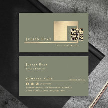 Código QR Escaneável Verde Sage Moderno Minimalist