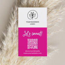 Código QR Fuchsia de um lado Vamos Conectar