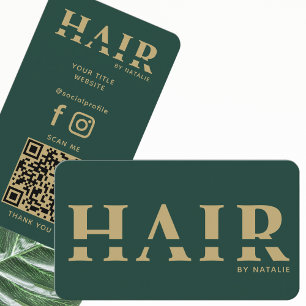 Cartão De Visita Código QR legal Hairstylist Cosmetology Profession