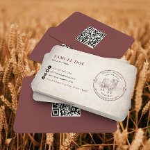 Código QR LOGO Fazenda de Cordeiro Ovino Vintage V
