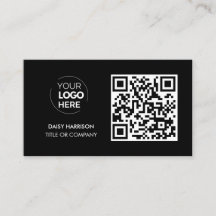 Código QR Logotipo comercial | Black Modern Profes