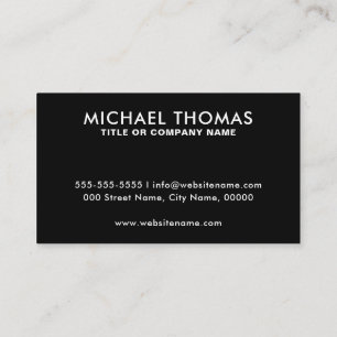 Cartão De Visita Código QR Logotipo comercial   Black Modern Profes