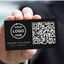 Código QR Logotipo comercial Black Moderno Profess