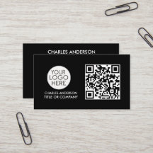 Código QR Logotipo comercial | Branco preto profis