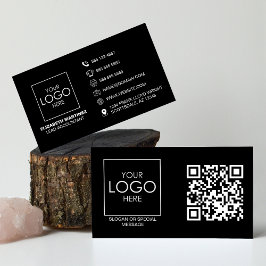 Cartão De Visita Código QR Logotipo comercial frontal e traseiro Pr