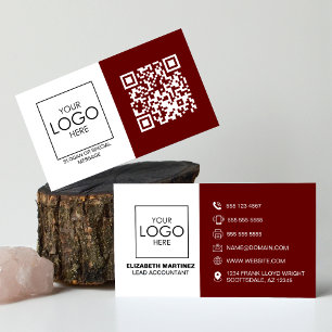 Cartão De Visita Código QR Logotipo comercial frontal e traseiro Pr