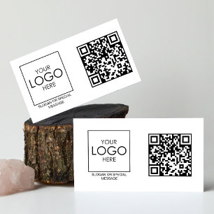 Cartão De Visita Código QR Logotipo comercial frontal e traseiro Pr