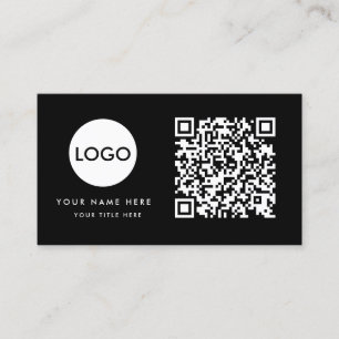 Cartão De Visita Código QR Logotipo comercial Profissional