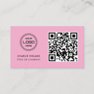 Cartão De Visita Código QR Logotipo comercial   Profissional e mode