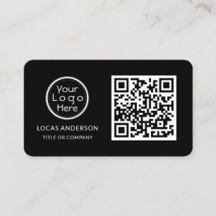 Cartão De Visita Código QR Logotipo comercial Profissional modern