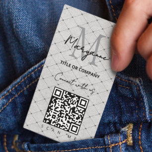 Cartão De Visita Código QR Logotipo comercial Verificador de Cinzas